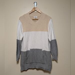 Pure Knits by Neon Buddha Cotton Colorblock Sweater – Size M